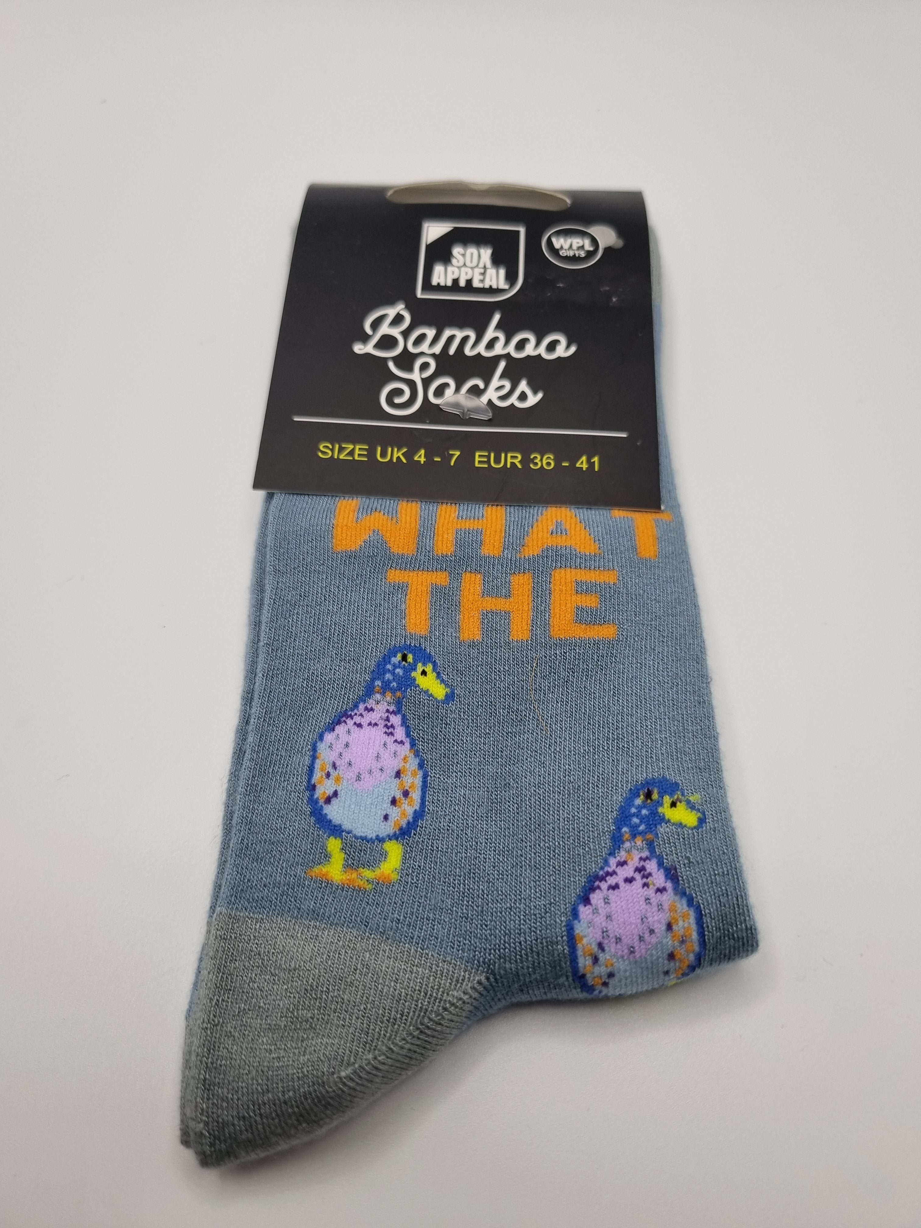 What The Duck Novelty Bamboo Socks UK 4-7