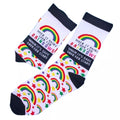 Bamboo socks “Look for rainbows” UK 4-7, colourful and uplifting design