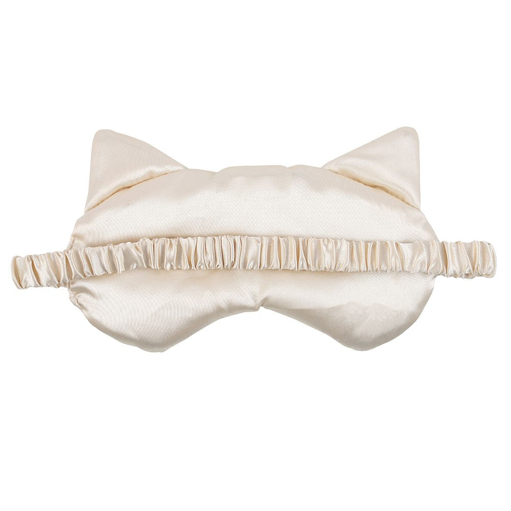 Satin White Cat Face Eye Mask