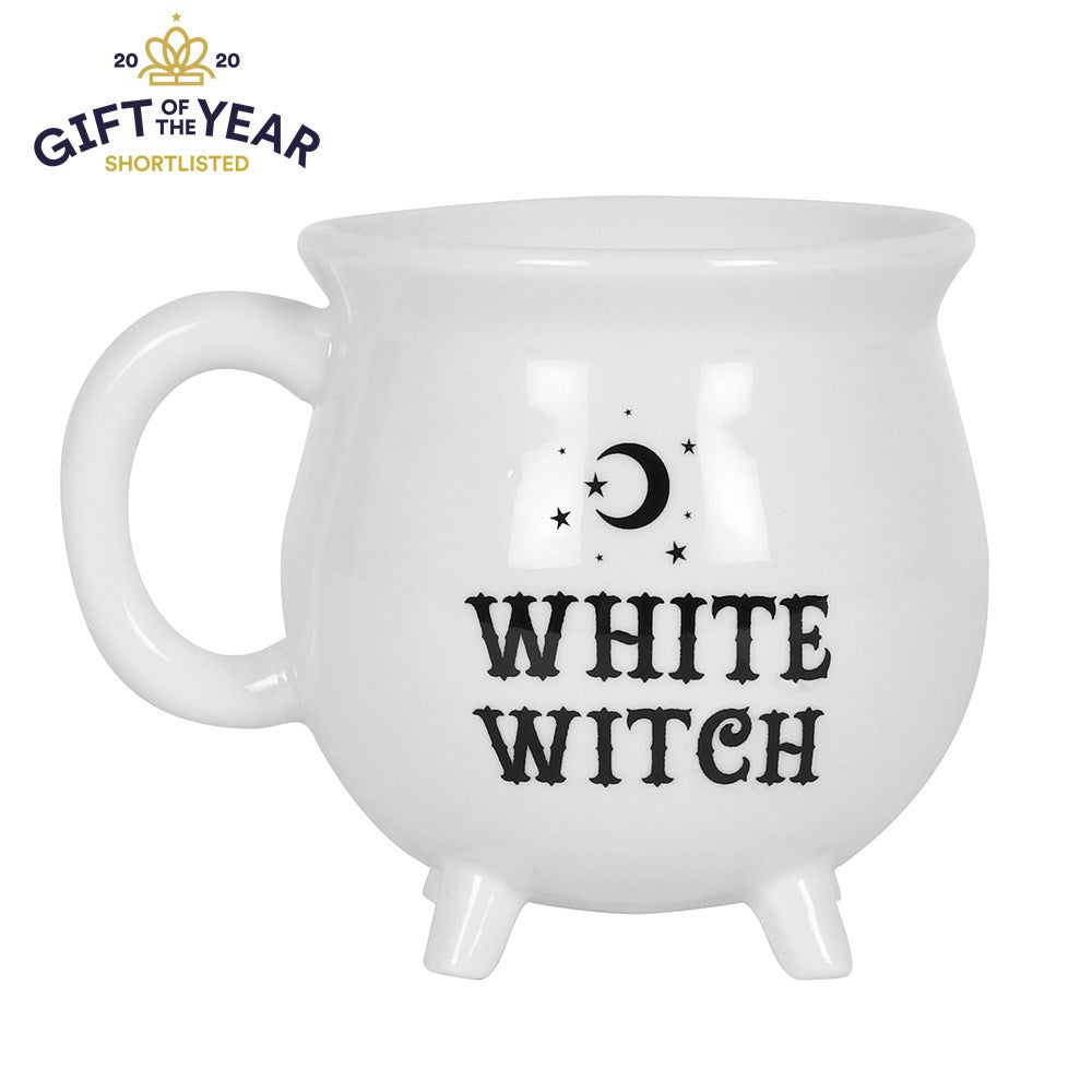 White Witch Ceramic Cauldron Mug
