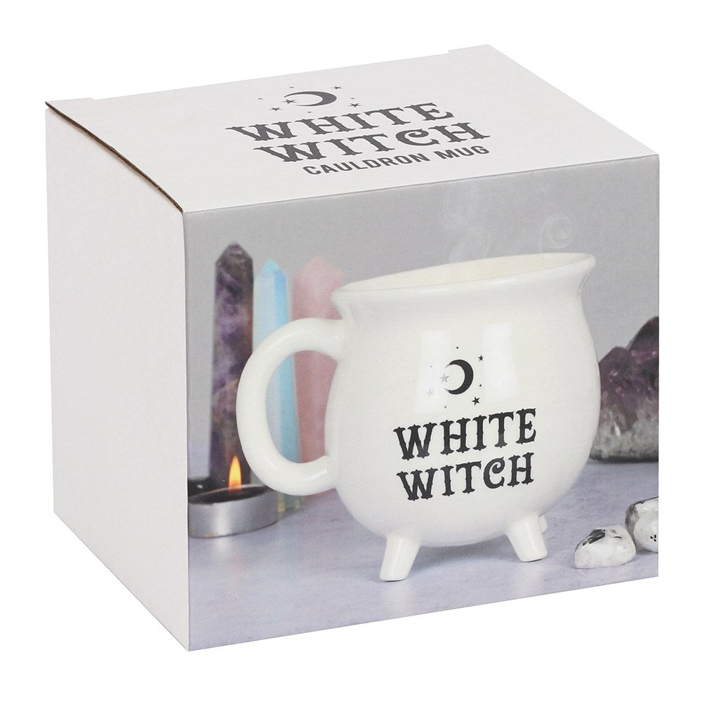 White Witch Ceramic Cauldron Mug