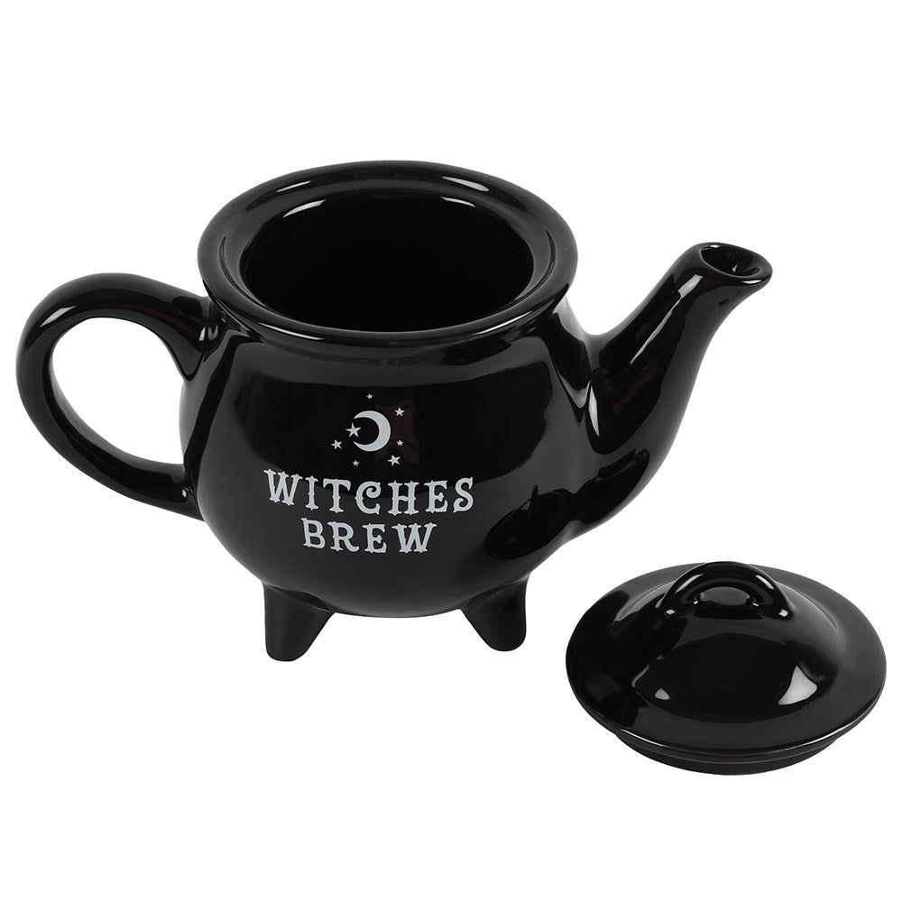 Witches Brew Ceramic Black Teapot