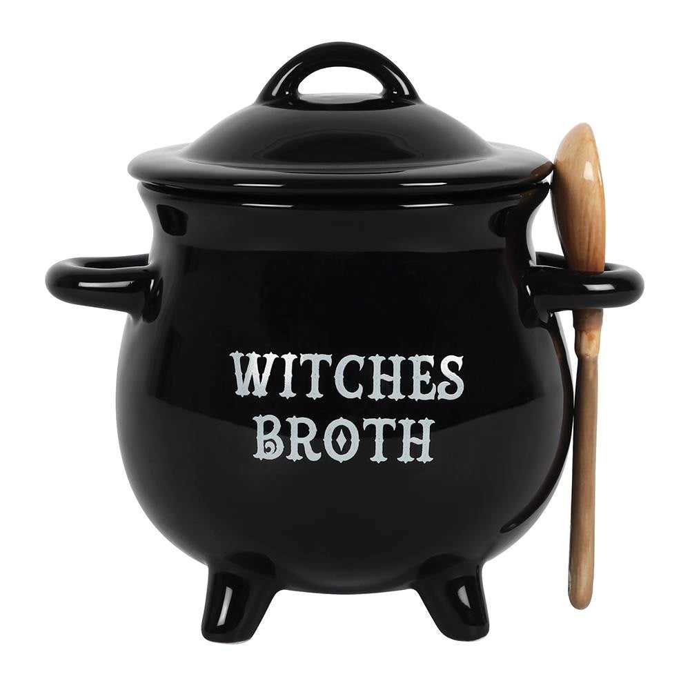 Witches Broth Cauldron Soup Bowl & Spoon