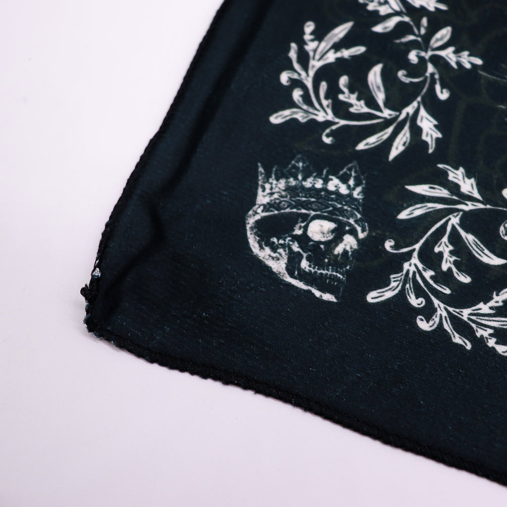 Witches Garden Black Fabric Tarot Card Reading Cloth 75cm