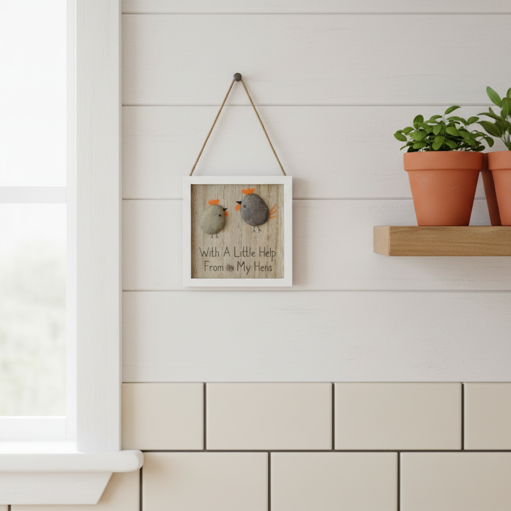 With A Little Help From My Hens - Wall Hanging Kitchen