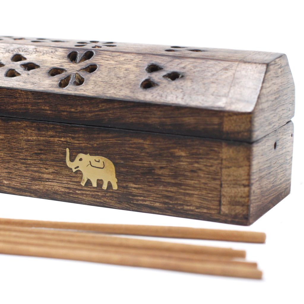Mango Wood Incense Holder Box