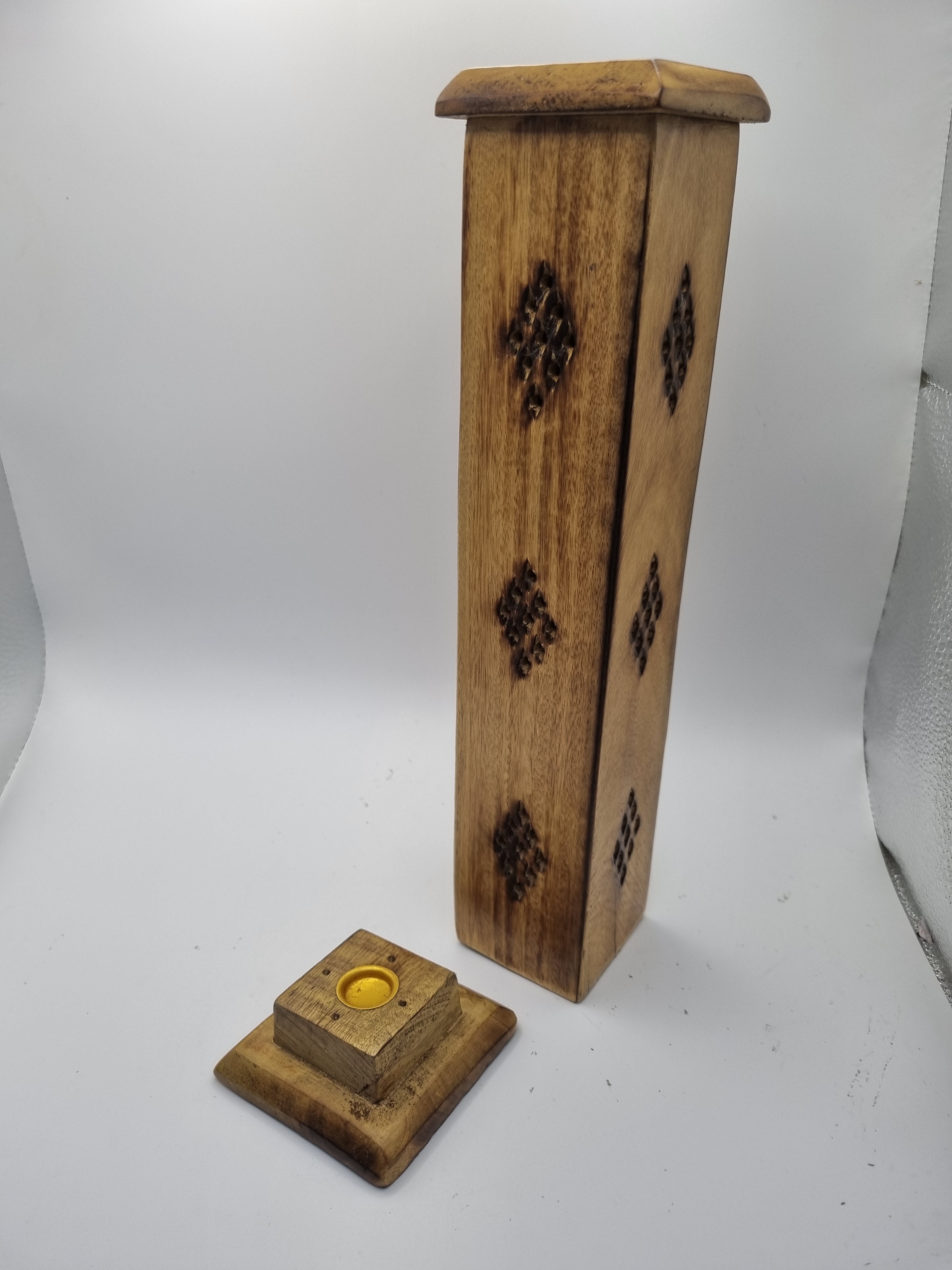 Square Wooden Incense Tower
