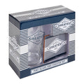 Pint glass and coaster gift set reading “World’s Greatest Dad” with matching design for beer drinking gift.